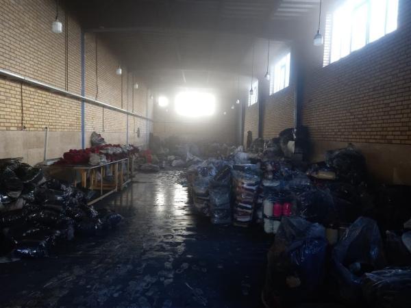 آتش سوزی کارگاه تولیدی پوشاک در شهرک صنعتی قرچک