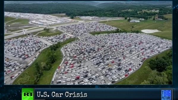 انبار حدود 60 هزار خودرو در آمریکا به علت کمبود قطعات